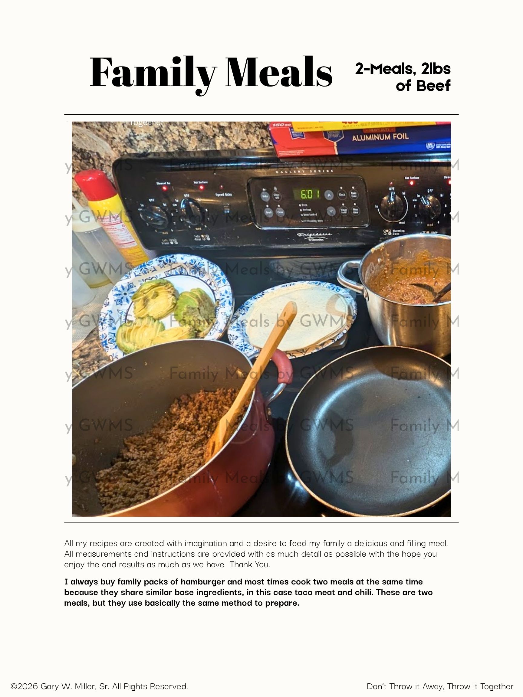 2-Meals, 2lbs of Beef