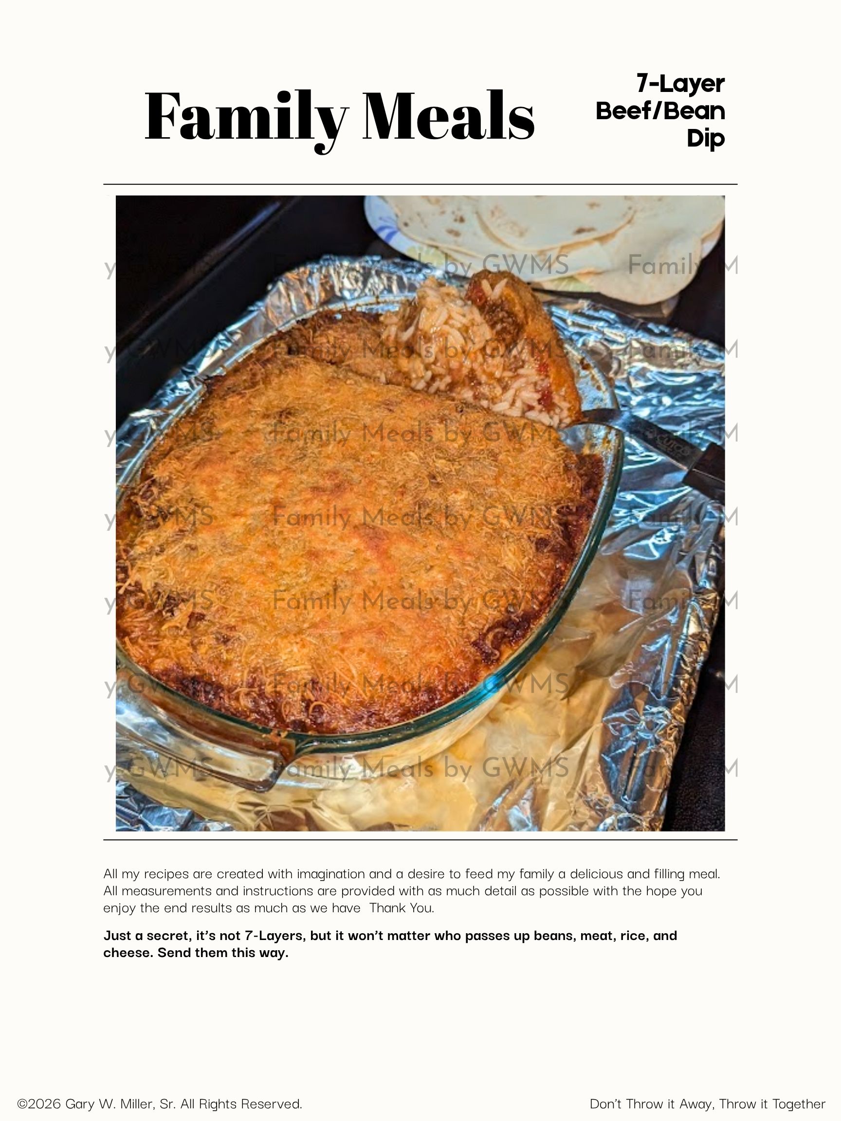 7-Layer Beef/Bean Dip