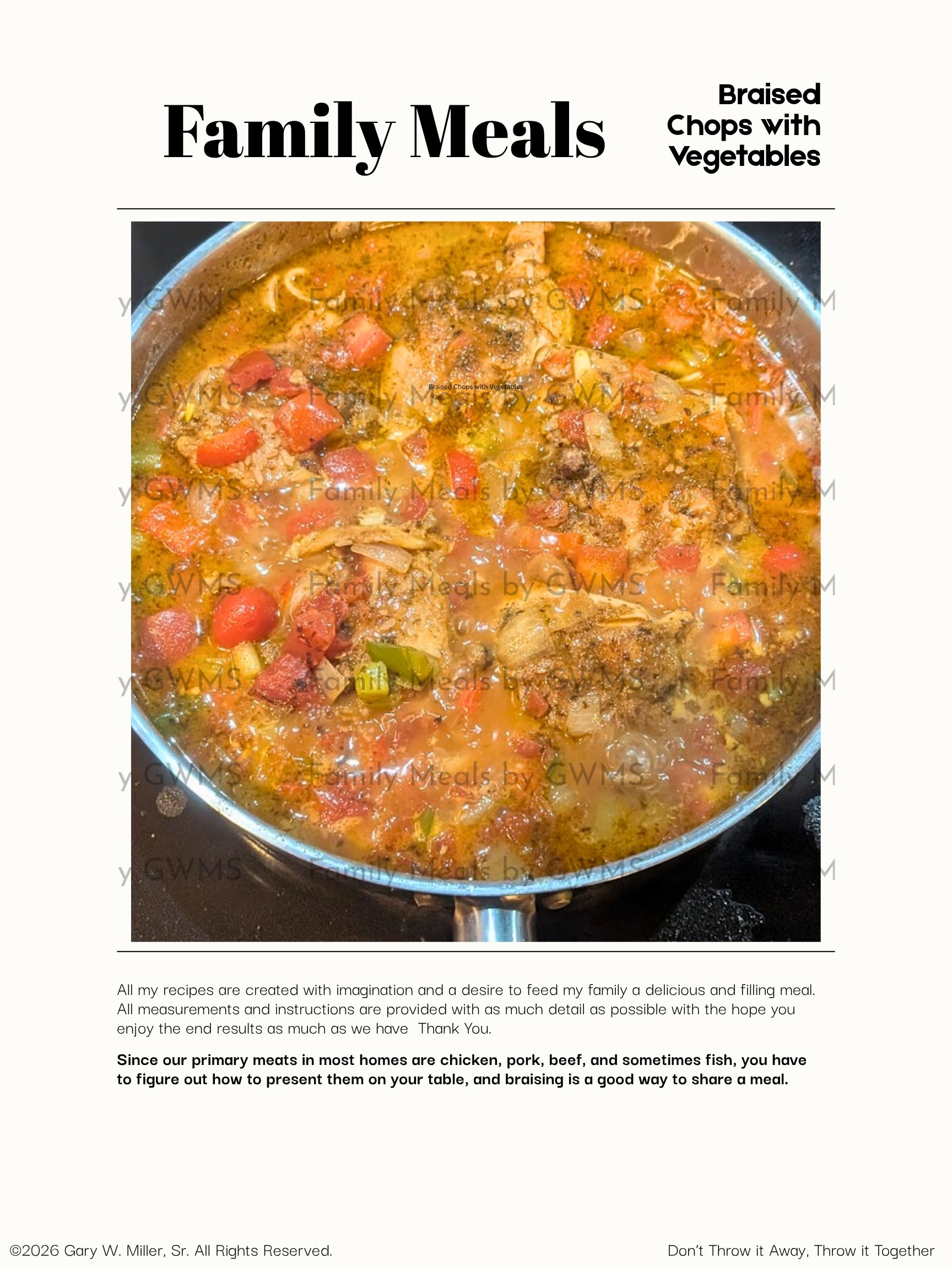 Braised Chops with Vegetables
