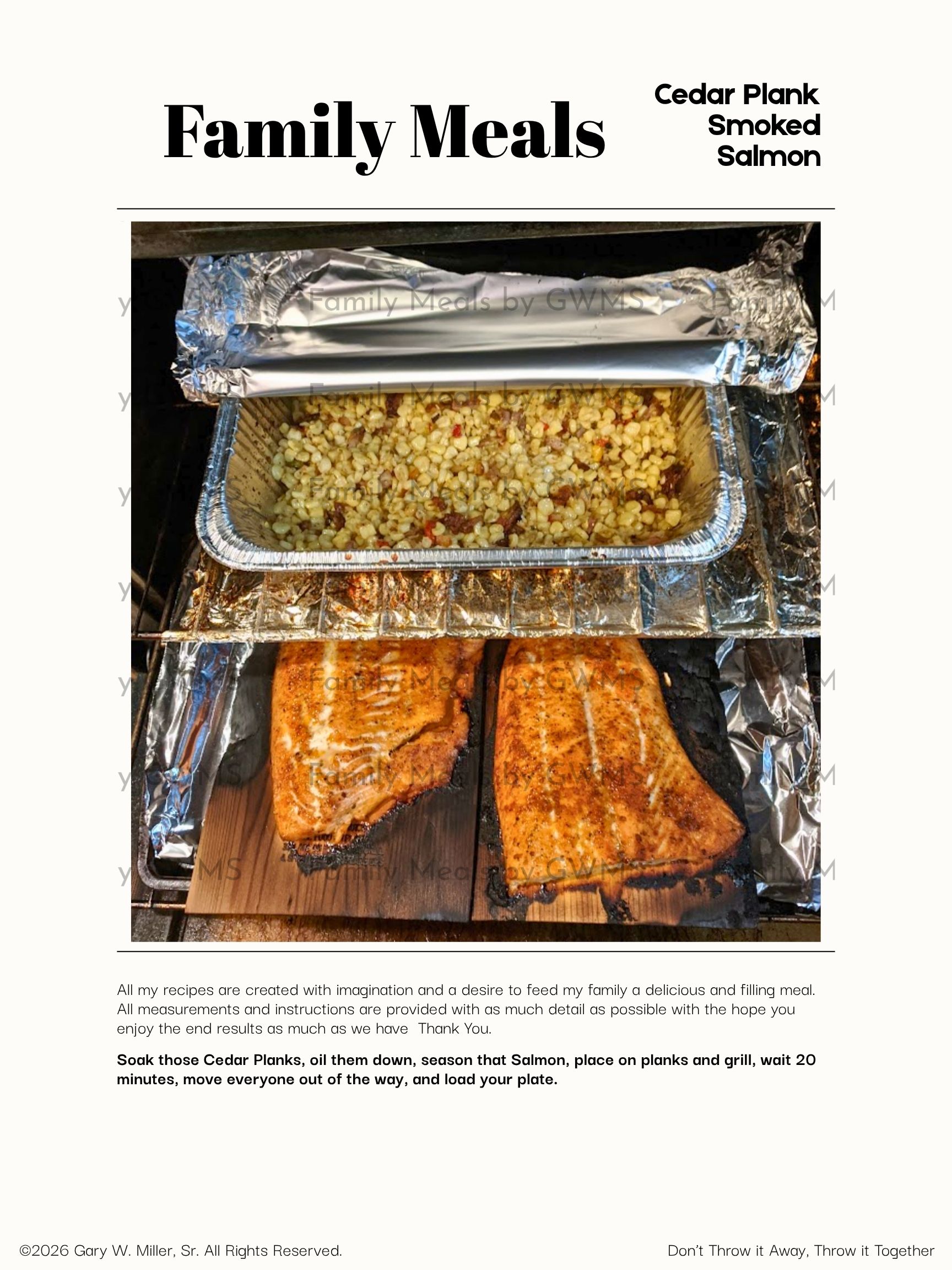 Cedar Plank Smoked Salmon