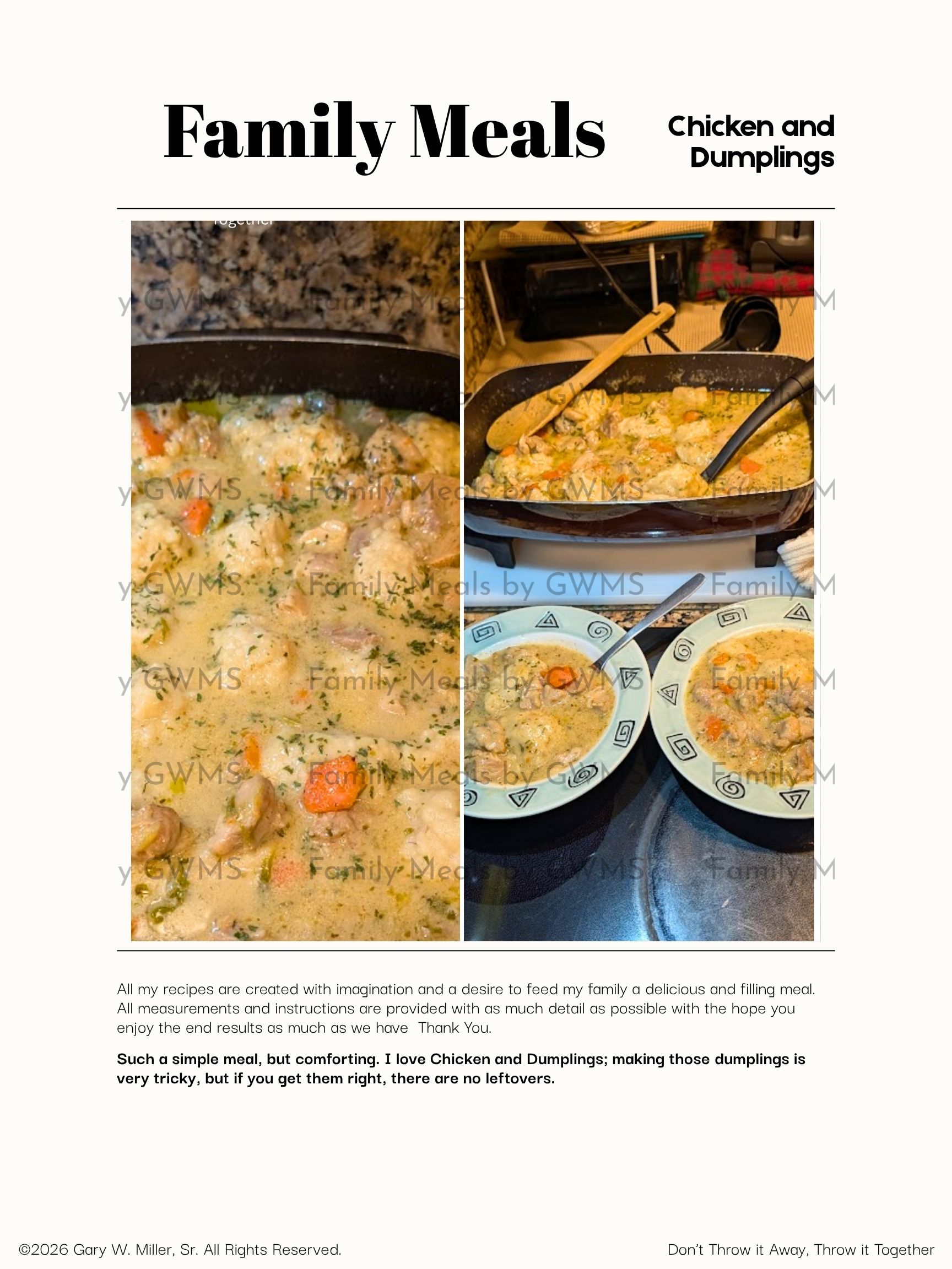 Chicken and Dumplings