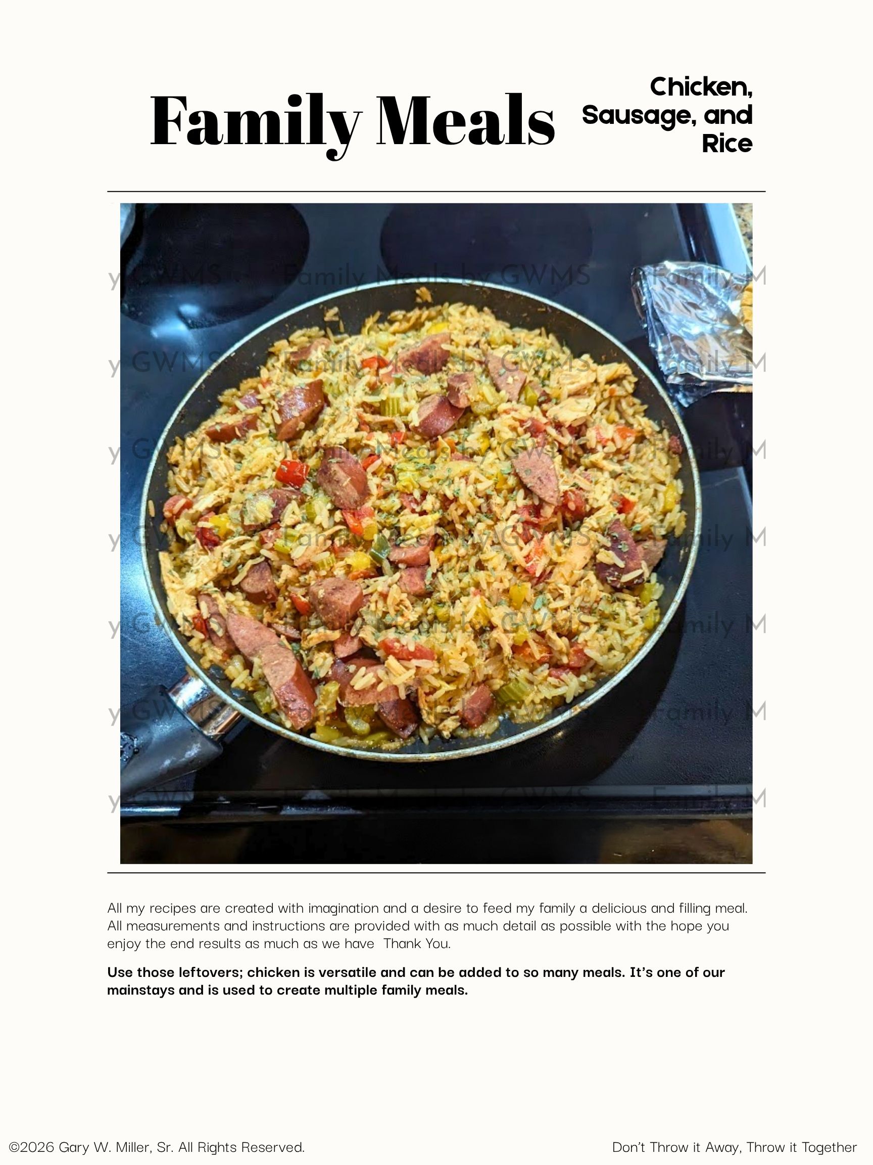 Chicken, Sausage, and Rice