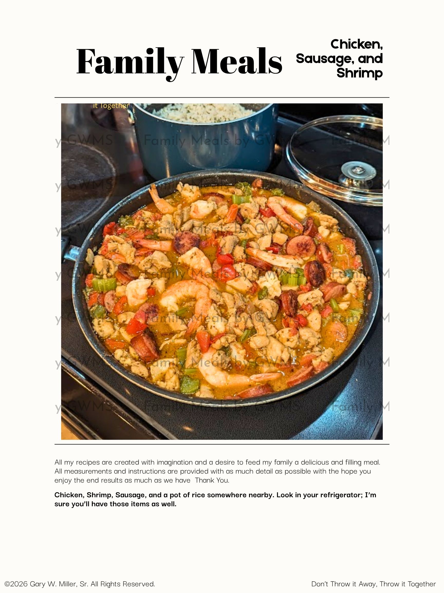 Chicken, Sausage, and Shrimp