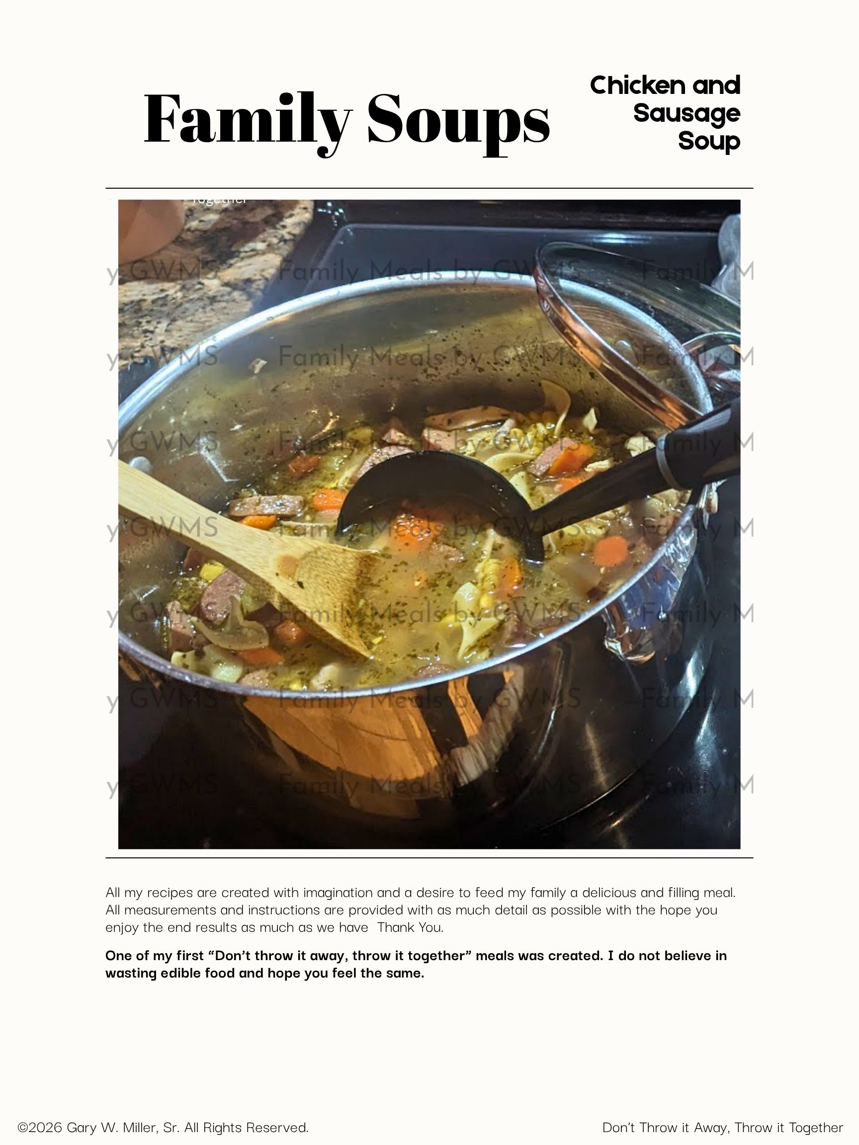 Chicken and Sausage Soup