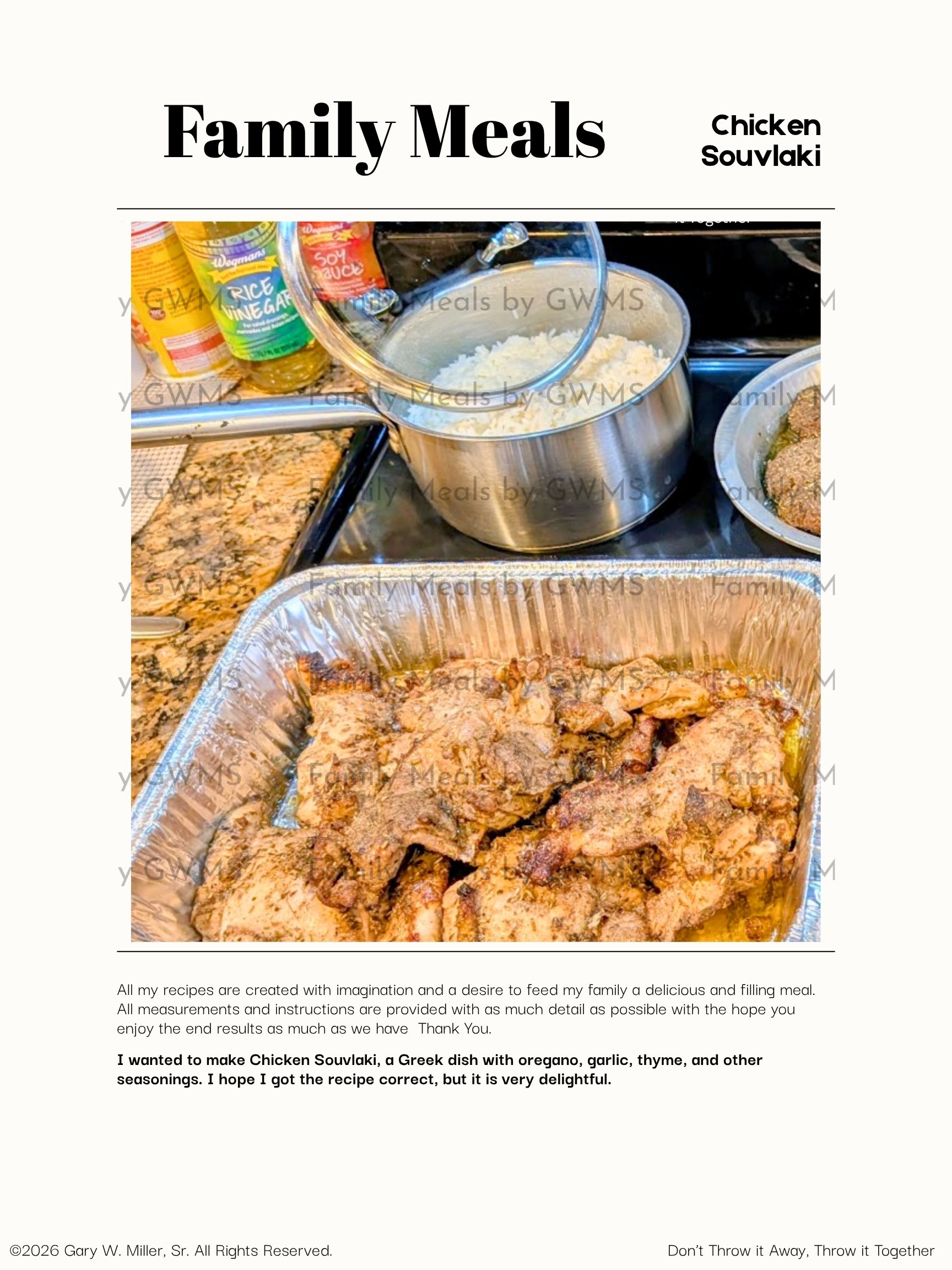 Chicken Souvlaki