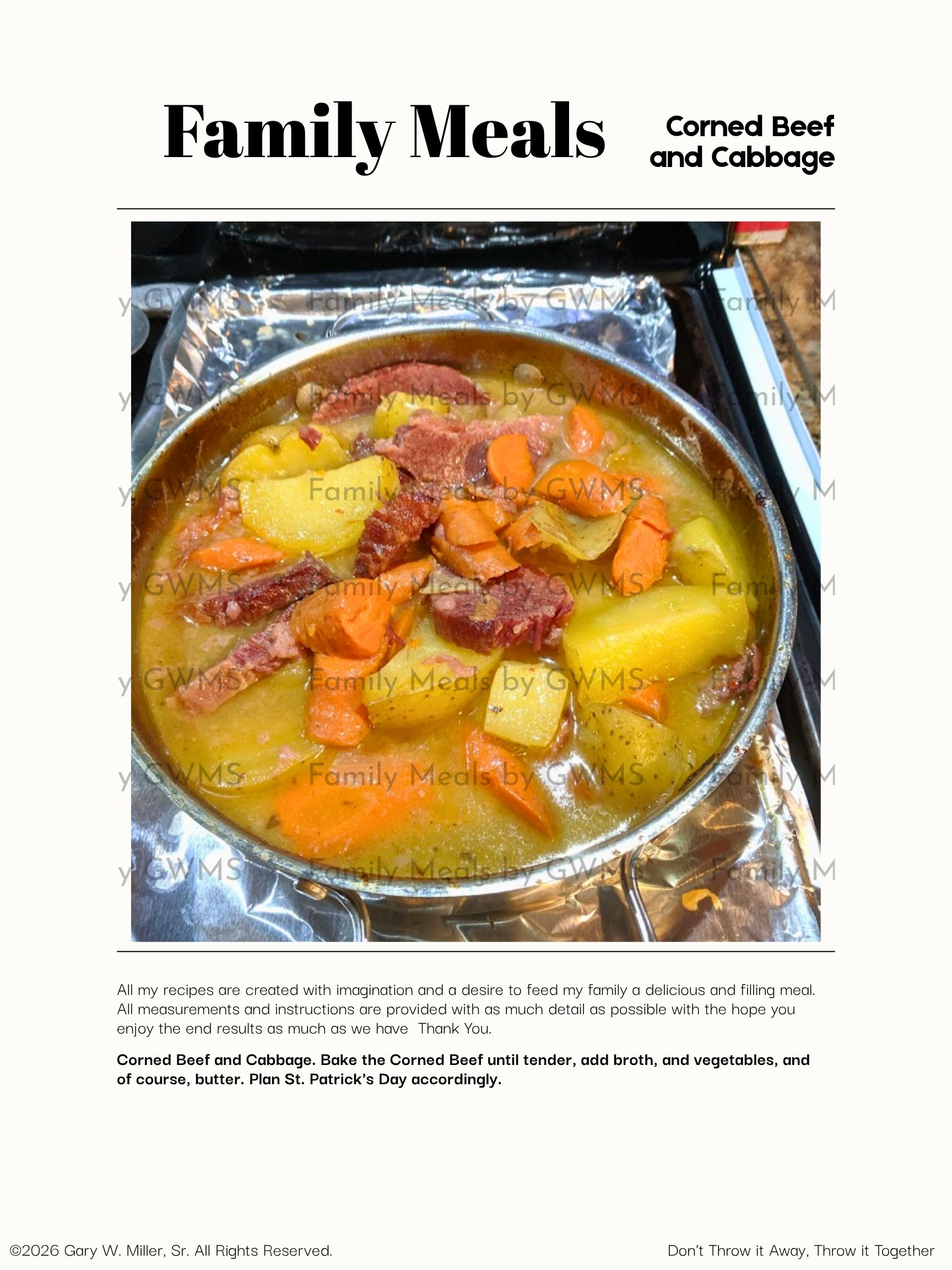 Corned Beef and Cabbage