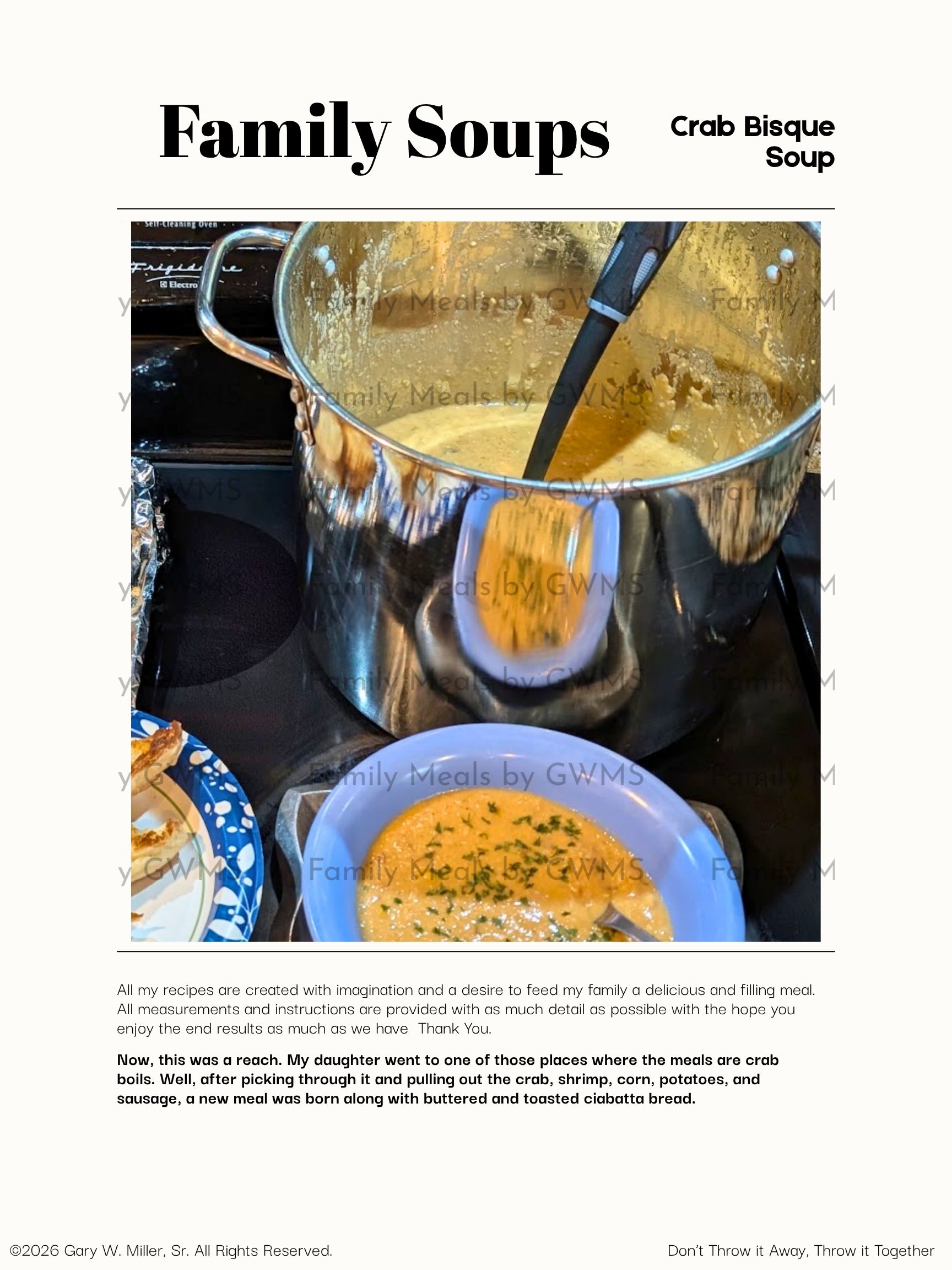 Crab Bisque Soup