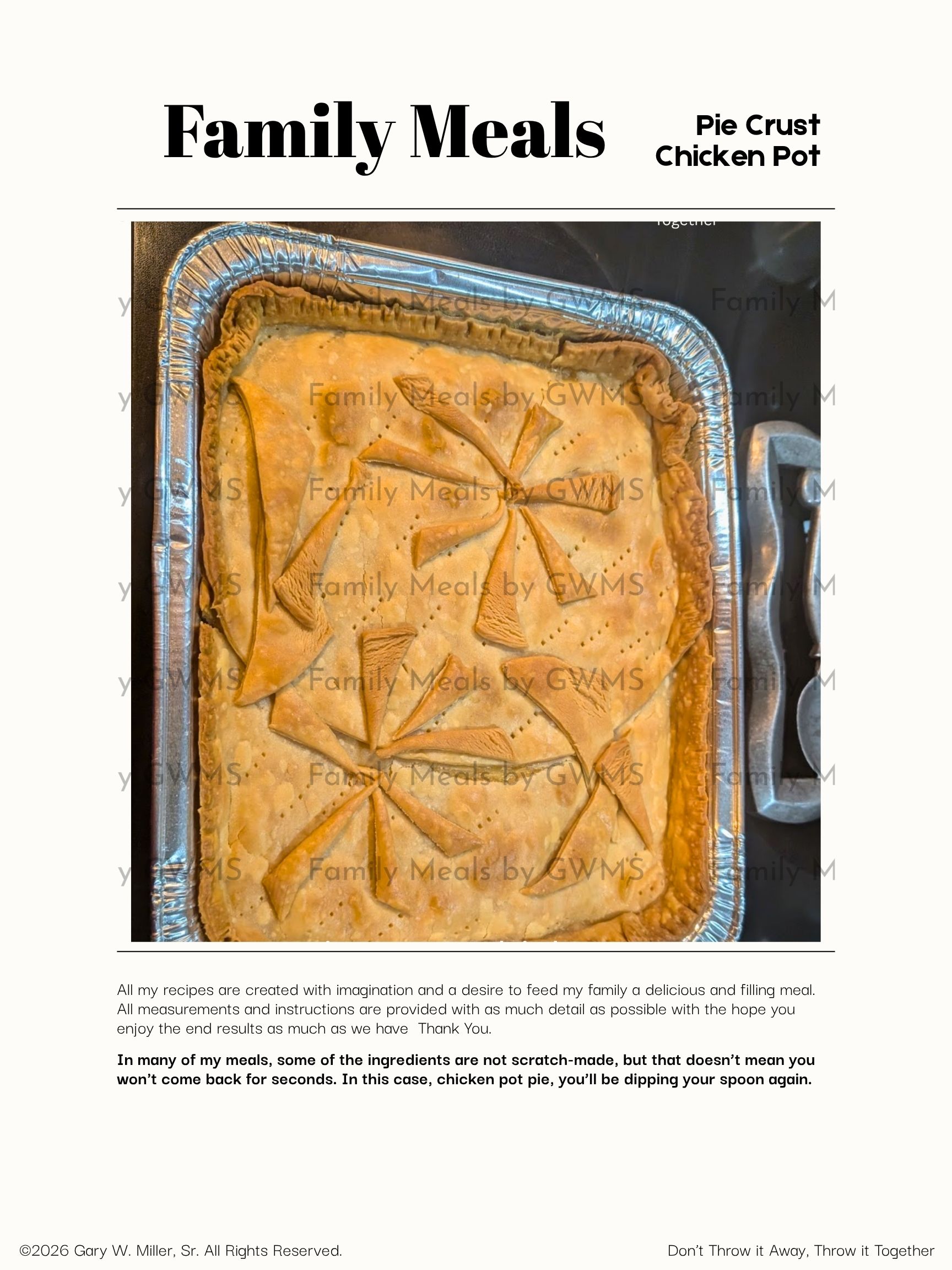 Pie Crust Chicken Pot