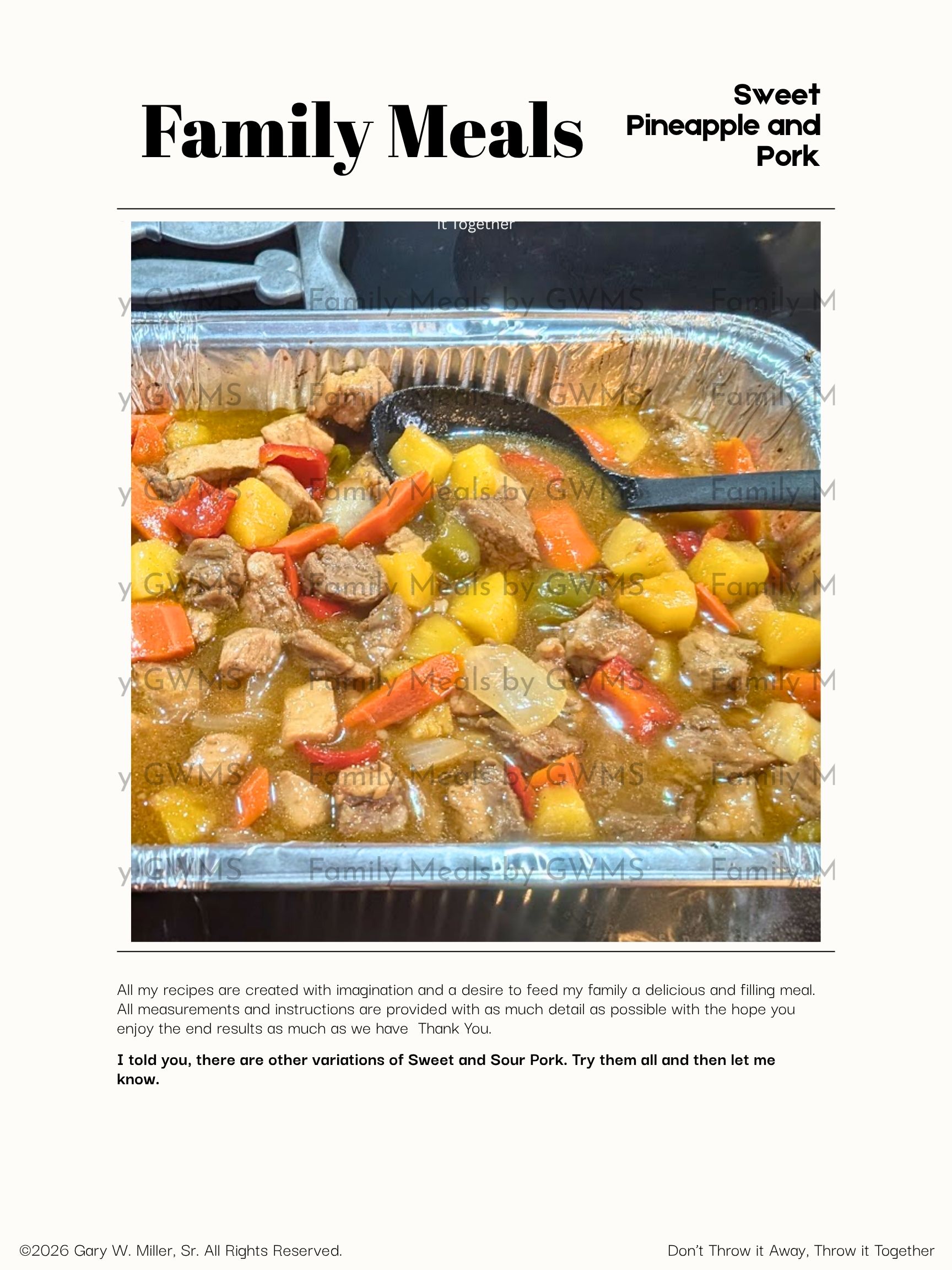 Sweet Pineapple and Pork