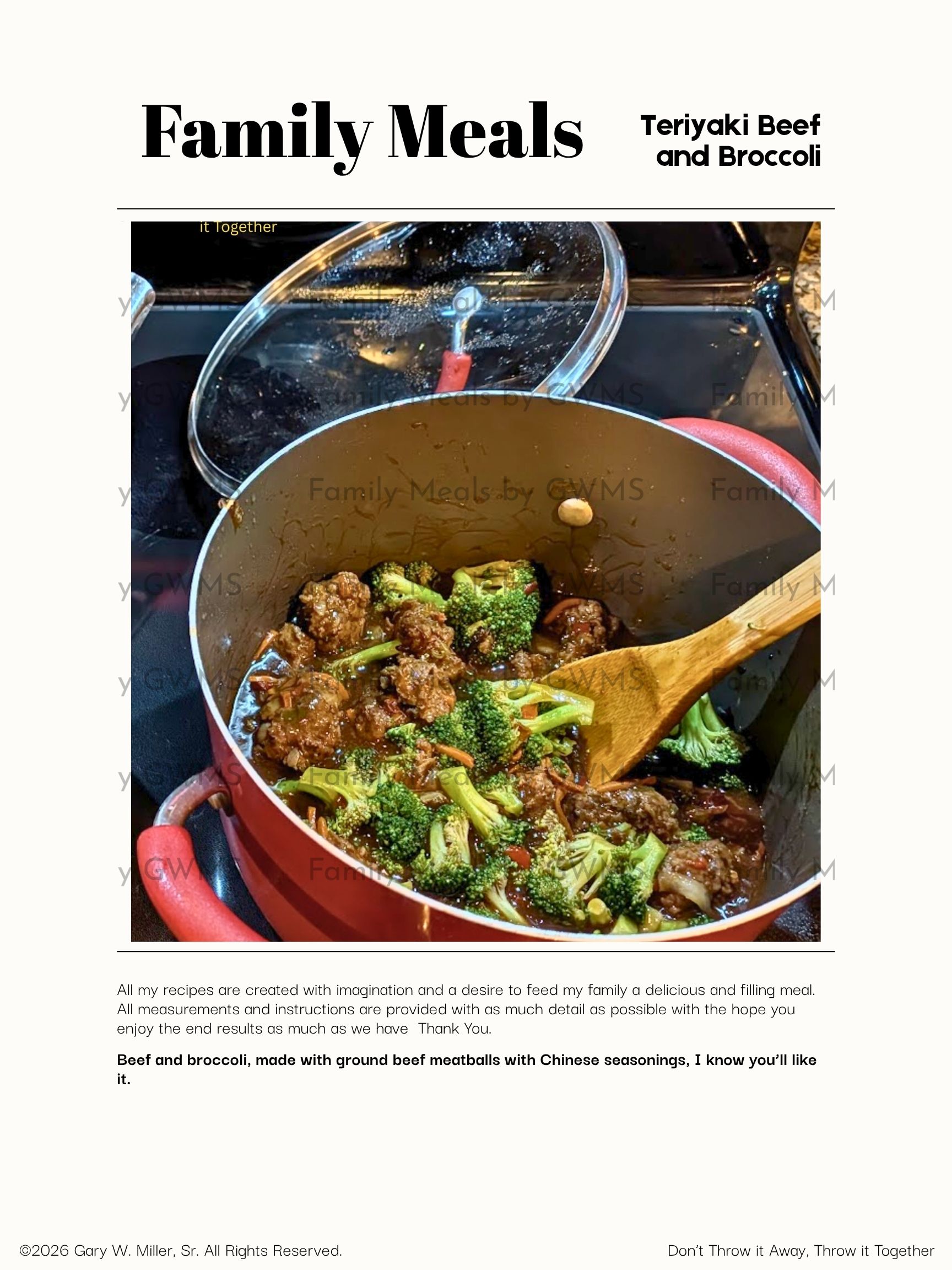 Teriyaki Beef and Broccoli